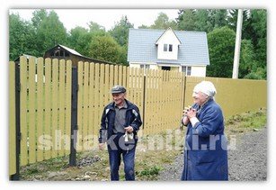 Фото забора штакетник RAL 1014 бежевый в Владимире